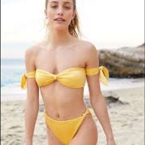 L.A. Hearts Bikini Yellow off shoulder